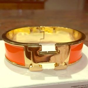 Gold and Orange Hermes Style Bracelet!!